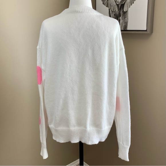 NWOT SHEIN Heart Pattern Pullover Knit Sweater - Picture 5 of 10